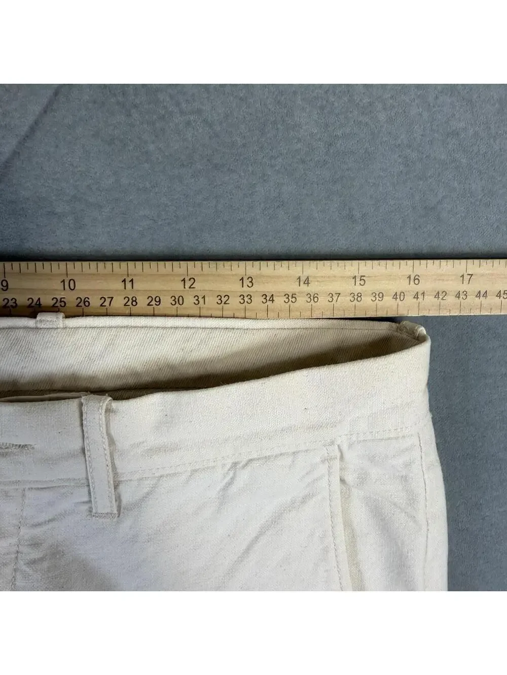 J.Crew 484 Chino Pants Mens 30x34 Soft White Eggshell Slim Straight Leg Cotton